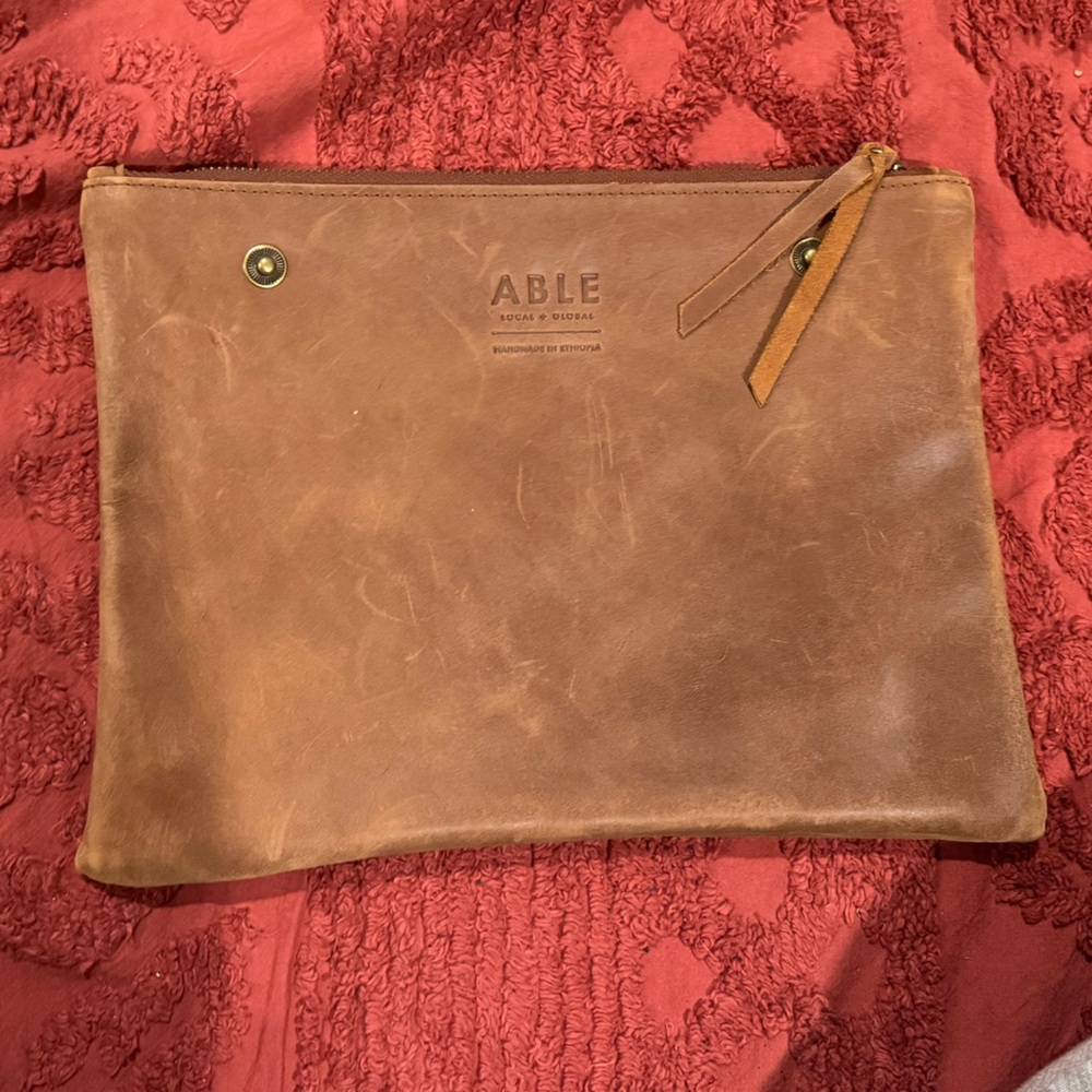 ABLE Brown Leather Pouch